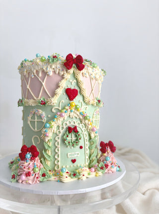 Pastel Christmas Cake 🎀